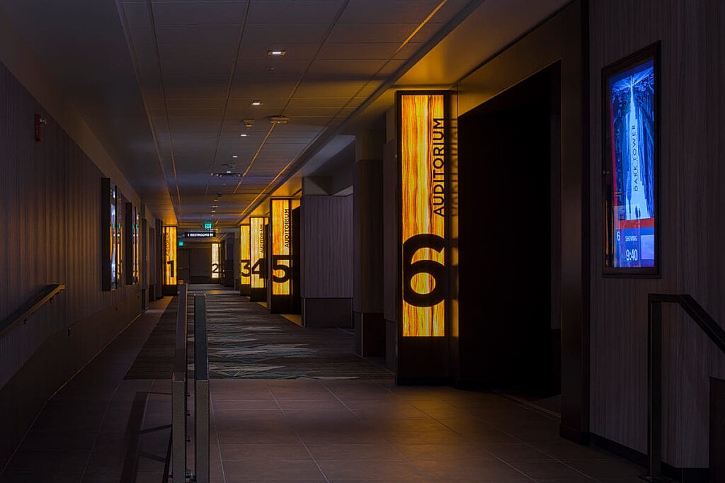 Cinemark Theaters hallway