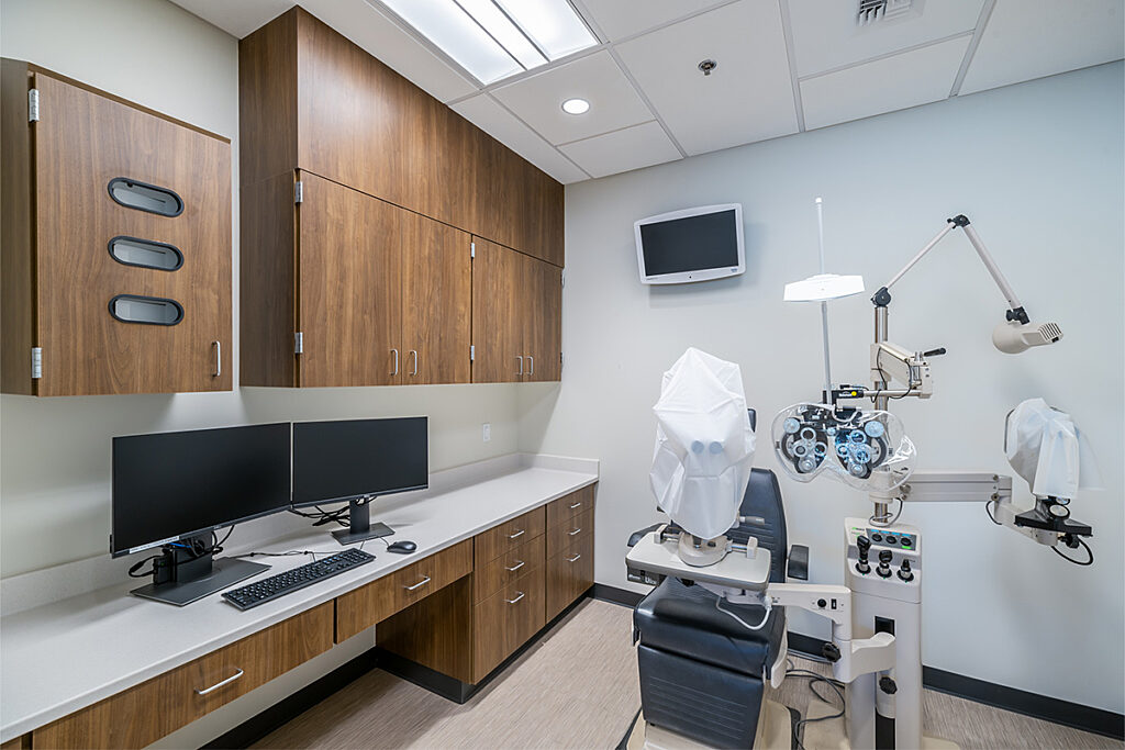 PacMed Renton Eye Exam Room.