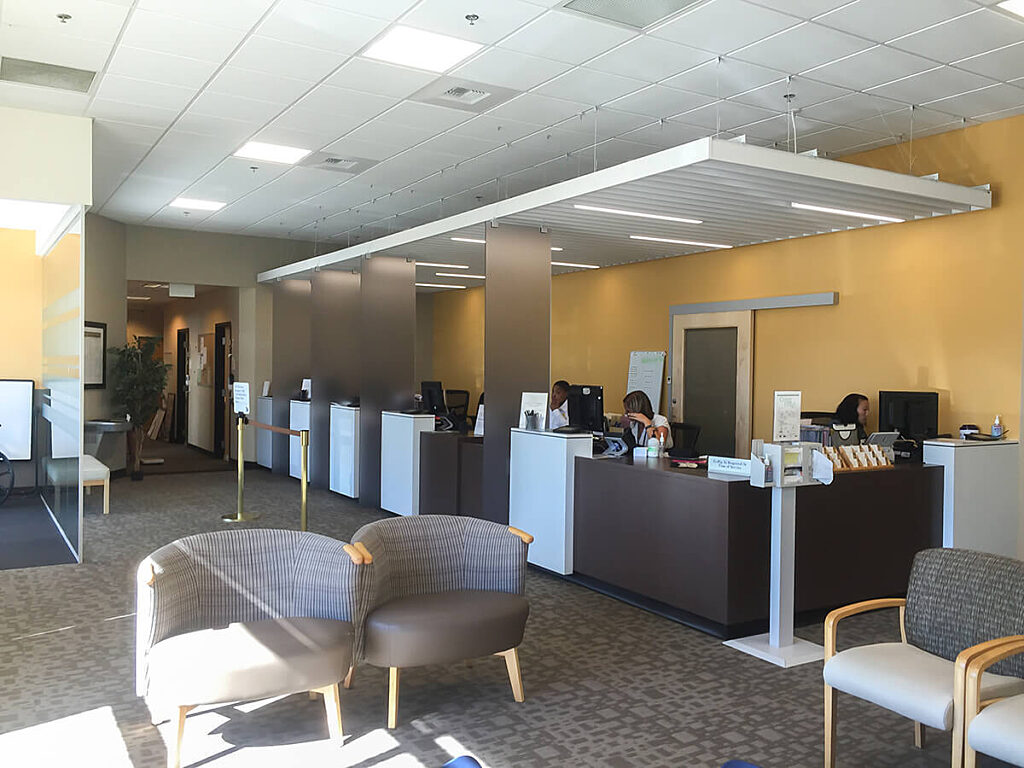 reception desks and waiting room in medical clinic in Shoreline