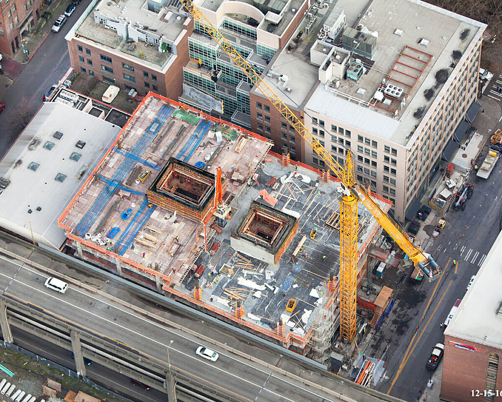 Building four feet away from the viaduct presented its own set of challenges