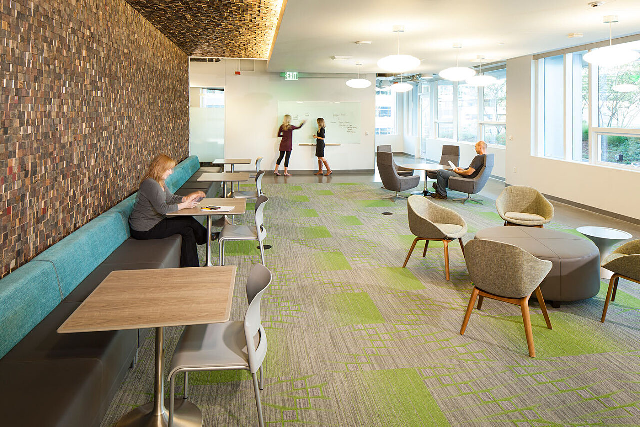 People working inside of Amazon Block 52e