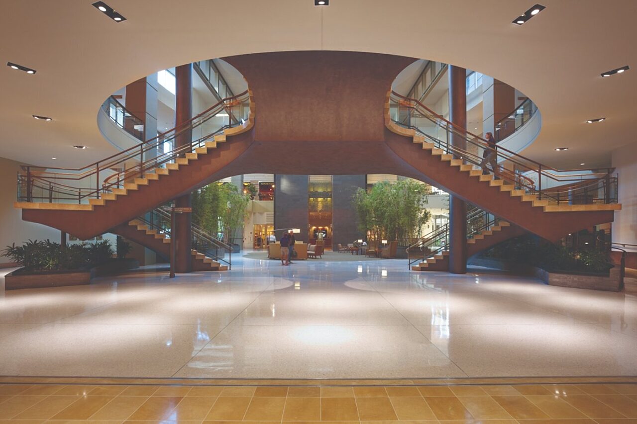 Entry space with double stairs Hyatt Regency Bellevue