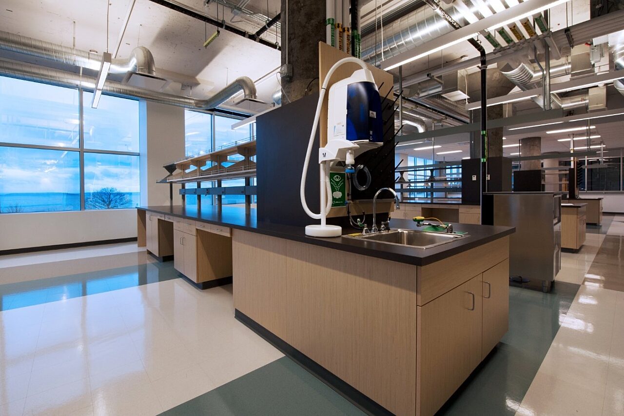 Lab space with windows and views at Nanostring