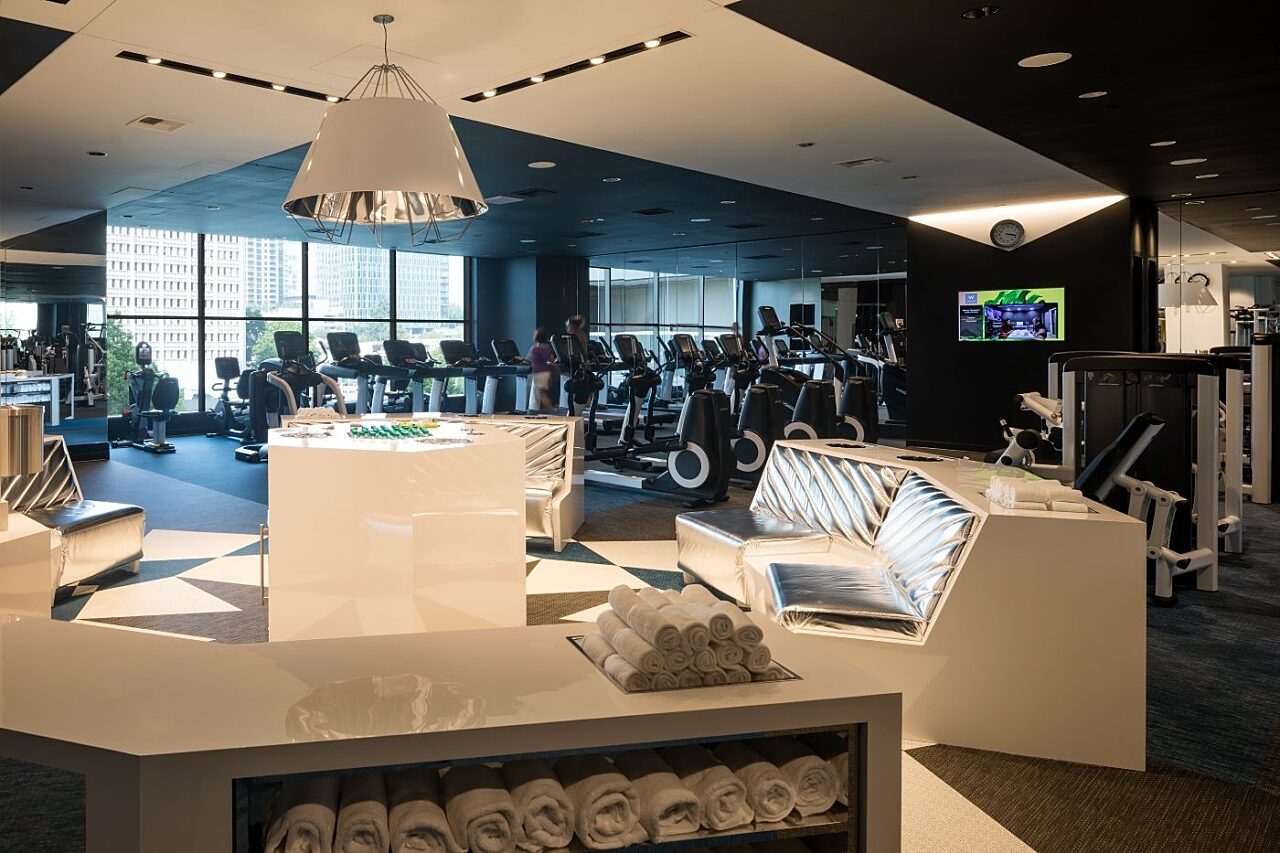 Gym and gathering spot at W Hotels Bellevue