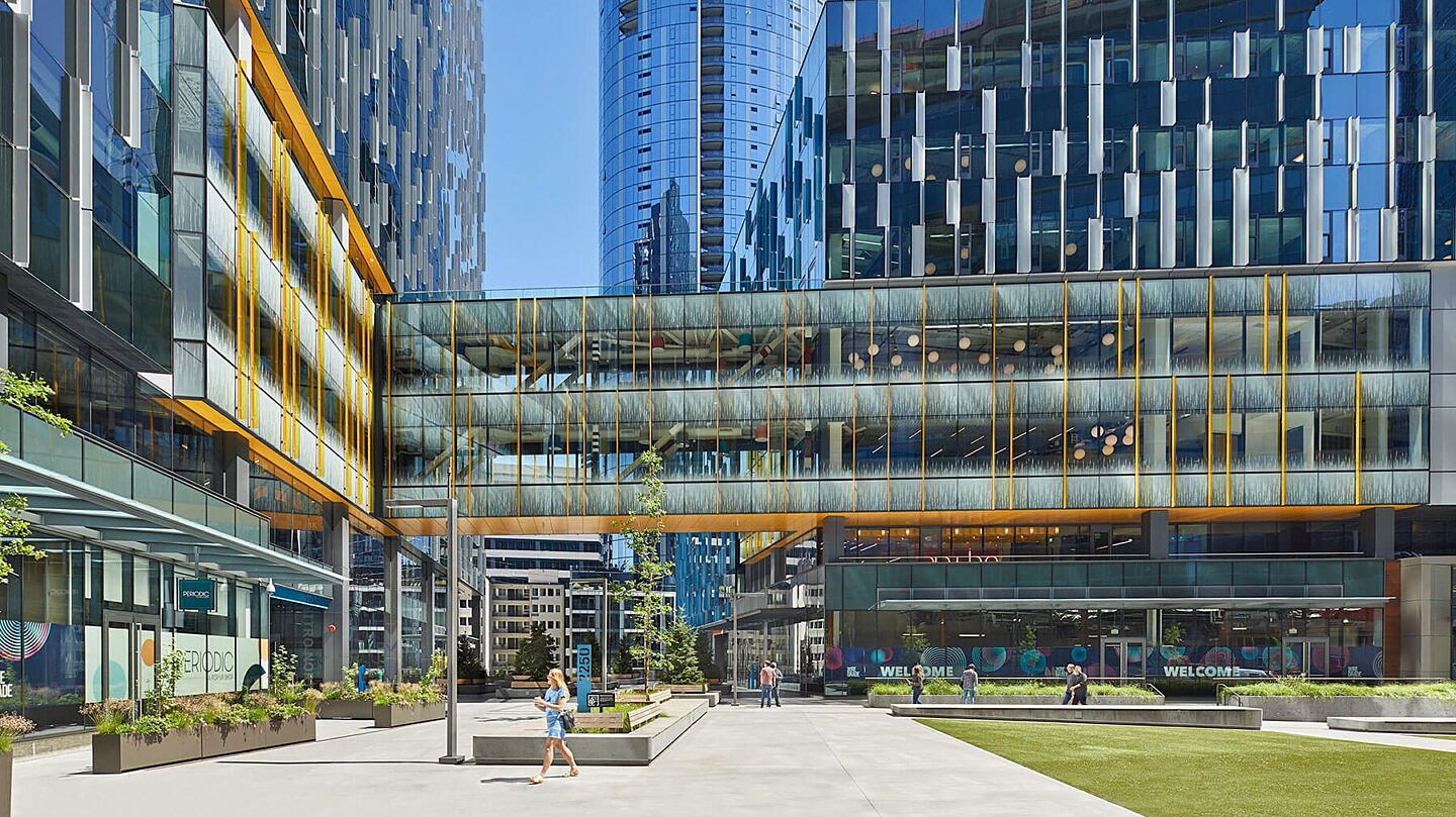 Amazon Block 21 sky bridge