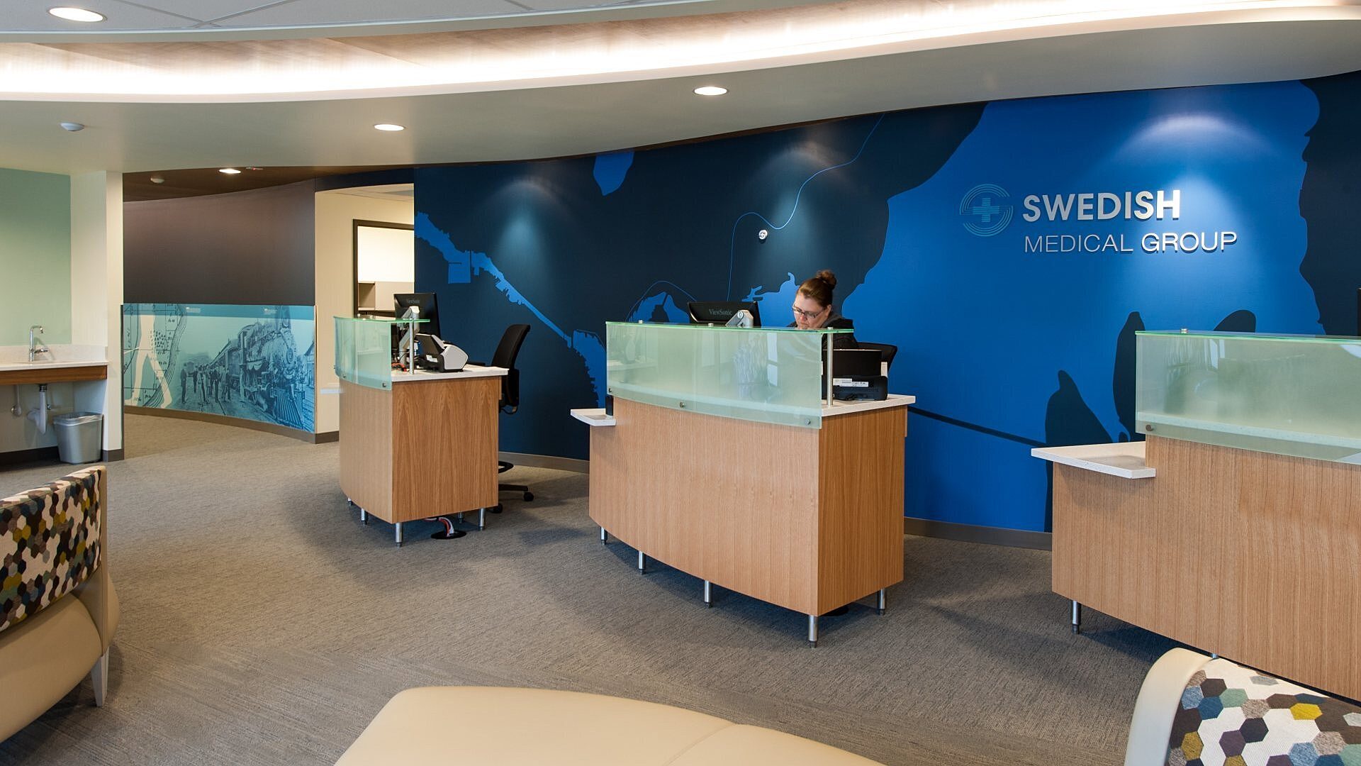 Swedish Sand Point Clinic reception and check-in area