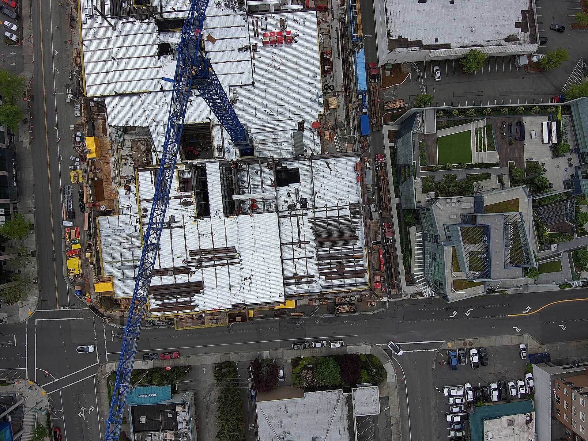 aerial photo of jobsite