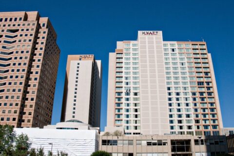 Building exterior of the Hyatt Regency Bellevue