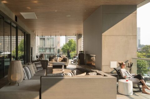 Porch and outdoor lounge area at the W Hotels Bellevue