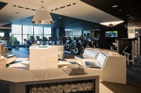 Gym and gathering spot at W Hotels Bellevue