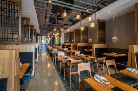 Dining space at Wild Ginger