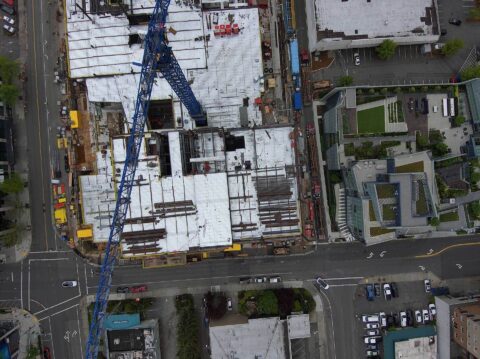aerial photo of jobsite
