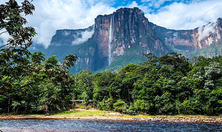 Angel Falls waterfall in Venezuela, South America.